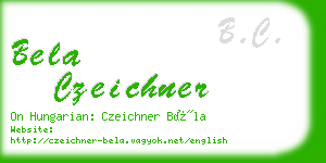 bela czeichner business card